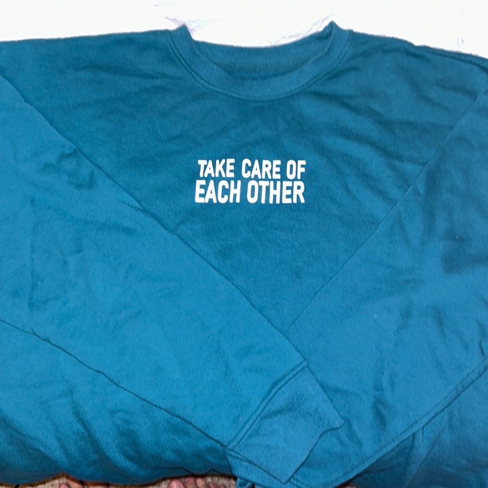 Used primark graphic sweater color: teal size: XL